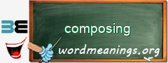 WordMeaning blackboard for composing